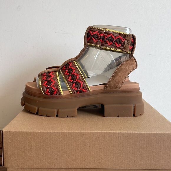 UGG Ashton Heritage Braid Sandals Chestnut USA Women Size 8/UK 6/EU 39 - Picture 9 of 13